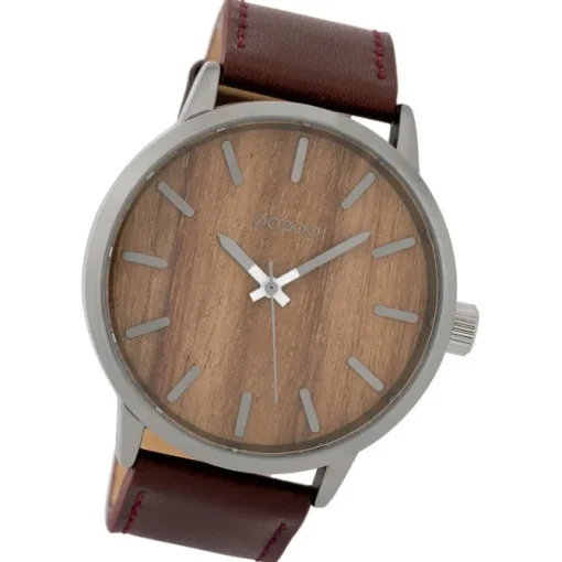 Oozoo Herren Armbanduhr Timepieces Analog Leder braun UOC9258A