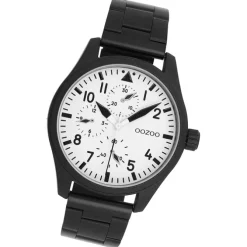 Oozoo Herren Armbanduhr Timepieces Analog Metallband schwarz UOC11508