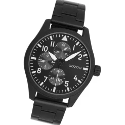 Oozoo Herren Armbanduhr Timepieces Analog Metallband schwarz UOC11509