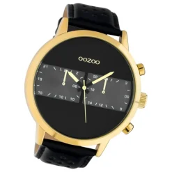 Oozoo Herren Armbanduhr Timepieces C10516 Analog Leder schwarz UOC10516