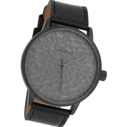 Oozoo Herren Armbanduhr Timepieces Analog Leder schwarz UOC9444A