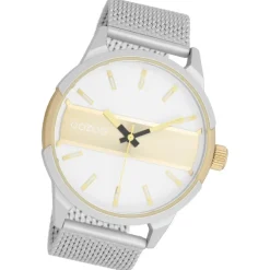 Oozoo Herren Armbanduhr Timepieces Analog Metall Mesh silber UOC11106