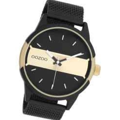Oozoo Herren Armbanduhr Timepieces Analog Metall Mesh schwarz UOC11108