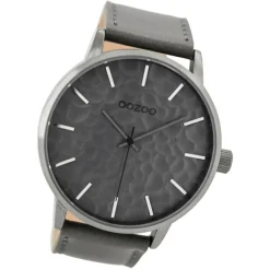 Oozoo Herren Armbanduhr Timepieces C9440 Quarzwerk Leder grau UOC9440