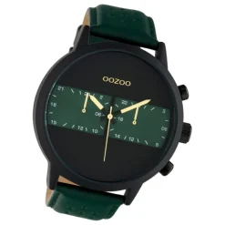 Oozoo Herren Armbanduhr Timepieces C10517 Analog Leder grün UOC10517