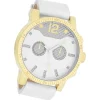Oozoo Herren Armbanduhr Timepieces Analog Leder weiß UOC4791A