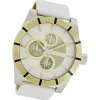Oozoo Herren Armbanduhr Timepieces Analog Leder weiß UOC6430A