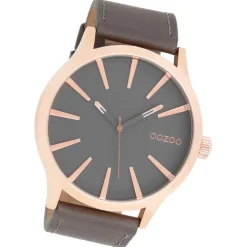 Oozoo Herren Armbanduhr Timepieces Analog Leder braun UOC9042A
