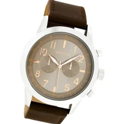 Oozoo Herren Armbanduhr Timepieces C6885 Quarzwerk Leder braun UOC6885