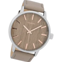 Oozoo Herren Armbanduhr Timepieces C9257 Quarzwerk Leder grau UOC9257