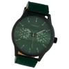 Oozoo Herren Armbanduhr Timepieces C10537 Analog Leder grün UOC10537