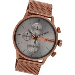Oozoo Herren Armbanduhr Timepieces Analog Metall Mesh braun UOC11103