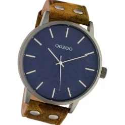 Oozoo Herren Armbanduhr Timepieces Analog Leder camouflage gelb UOC10461