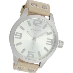 Oozoo Herren Armbanduhr Timepieces Analog Leder beige UOC1006A