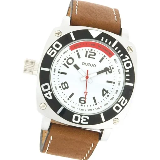 Oozoo Herren Armbanduhr Timepieces Analog Leder braun UOC2280A