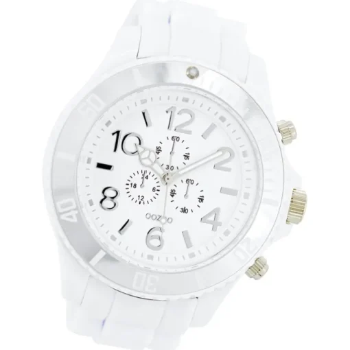 Oozoo Herren Armbanduhr Timepieces Analog Silikon weiß UOC4820A