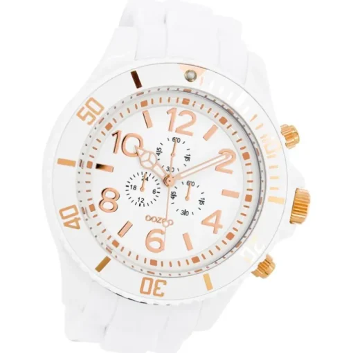 Oozoo Herren Armbanduhr Timepieces Analog Silikon weiß UOC4821A