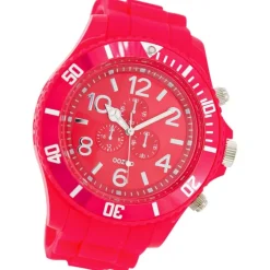 Oozoo Herren Armbanduhr Timepieces Analog Silikon pink UOC4827A