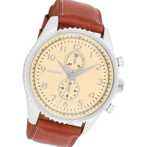 Oozoo Herren Armbanduhr Timepieces Analog Leder braun UOC6041A