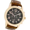 Oozoo Herren Armbanduhr Timepieces Analog Leder braun UOC6063A