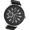 Oozoo Herren Armbanduhr Timepieces Analog Leder schwarz UOC6069A