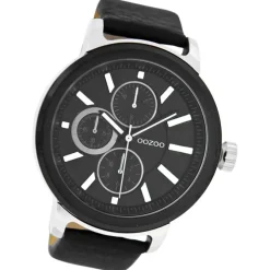 Oozoo Herren Armbanduhr Timepieces Analog Leder schwarz UOC6069A