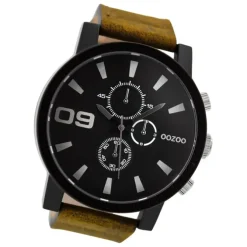 Oozoo Herren Armbanduhr Timepieces C9033A Analog Leder braun UOC9033A