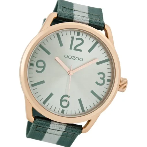 Oozoo Herren Armbanduhr Timepieces Analog Leder grün UOC7052A