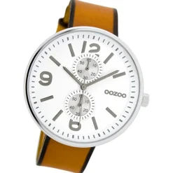 Oozoo Herren Armbanduhr Timepieces Analog Leder braun UOC7075A