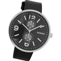Oozoo Herren Armbanduhr Timepieces Analog Leder schwarz UOC7079A