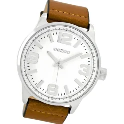 Oozoo Herren Armbanduhr Timepieces Analog Leder braun UOC7091A