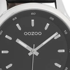 Oozoo Herren Armbanduhr Timepieces Analog Leder schwarz UOC7434A