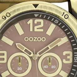 Oozoo Herren Armbanduhr Timepieces Analog Leder beige UOC8305A