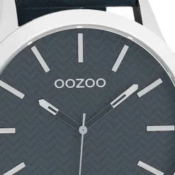 Oozoo Herren Armbanduhr Timepieces Analog Leder dunkelblau UOC9013A