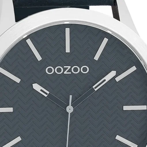 Oozoo Herren Armbanduhr Timepieces Analog Leder dunkelblau UOC9013A