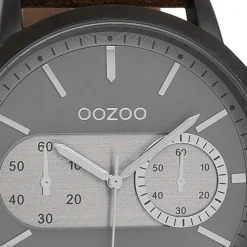 Oozoo Herren Armbanduhr Timepieces Analog Leder braun UOC9057A