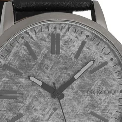 Oozoo Herren Armbanduhr Timepieces Analog Leder schwarz UOC9409A