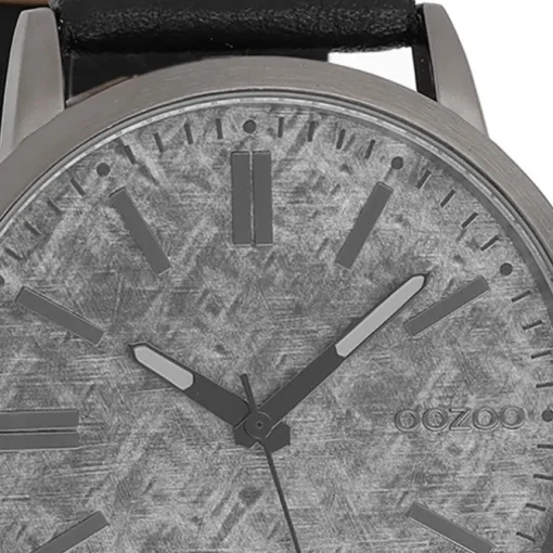 Oozoo Herren Armbanduhr Timepieces Analog Leder schwarz UOC9409A