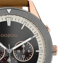Oozoo Herren Armbanduhr Timepieces C10800 Analog Leder braun UOC10800
