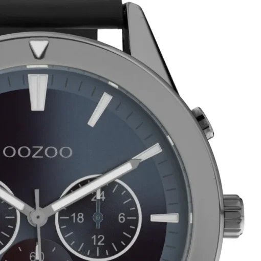 Oozoo Herren Armbanduhr Timepieces C10803 Analog Leder schwarz UOC10803