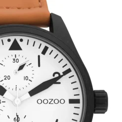 Oozoo Herren Armbanduhr Timepieces C11005 Analog Leder orange UOC11005