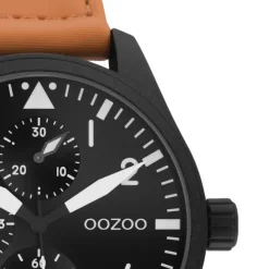 Oozoo Herren Armbanduhr Timepieces C11007 Analog Leder orange UOC11007