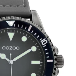 Oozoo Herren Armbanduhr Timepieces C11011 Analog Leder grau UOC11011