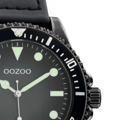 Oozoo Herren Armbanduhr Timepieces C11012 Analog Leder schwarz UOC11012