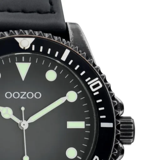 Oozoo Herren Armbanduhr Timepieces C11012 Analog Leder schwarz UOC11012