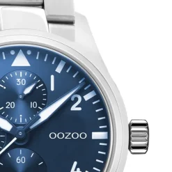 Oozoo Herren Armbanduhr Timepieces C10955 Analog Edelstahl silber UOC10955