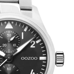 Oozoo Herren Armbanduhr Timepieces C10956 Analog Edelstahl silber UOC10956