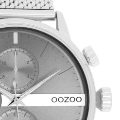 Oozoo Herren Armbanduhr Timepieces Analog Metall Mesh silber UOC11101