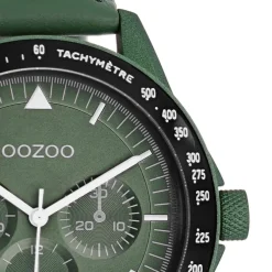 Oozoo Herren Armbanduhr Timepieces Analog Leder grün UOC11111