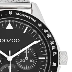 Oozoo Herren Armbanduhr Timepieces Analog Metall Mesh silber UOC11113